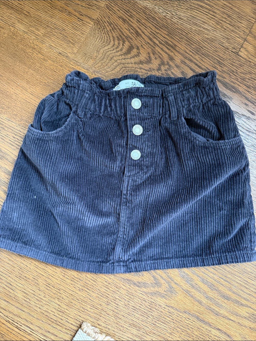 Zara Kids Corduroy Button-Front Skirt - Dark purple